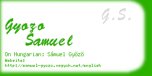 gyozo samuel business card