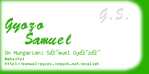 gyozo samuel business card